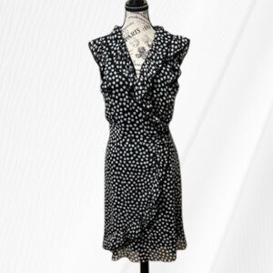 MSK Sleeveless/Flutter Faux Wrap Dress